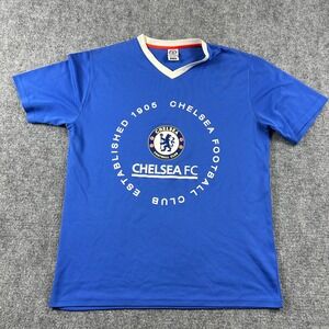 Chelsea FC Shirt Mens Medium Blue V-Neck Soccer Jersey Official Licensed Product